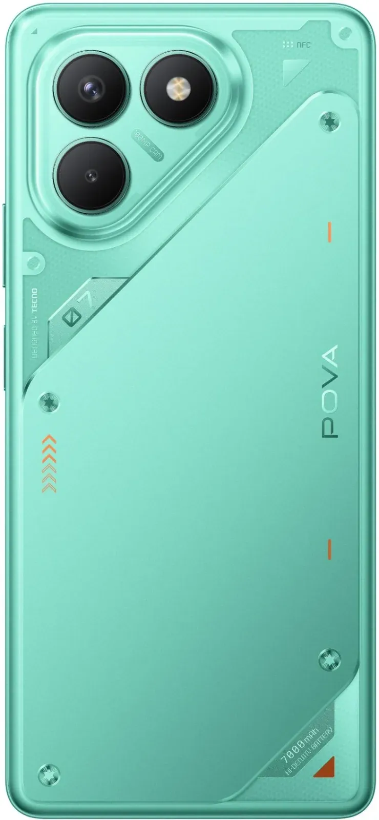 Смартфон Tecno Pova 7 Neo 256Gb 8Gb зеленый моноблок 3G 4G 2Sim 6.8 1080x2460 Android 14 108Mpix 802.11 a/b/g/n/ac NFC GPS GSM900/1800 Protect FM - фото 2