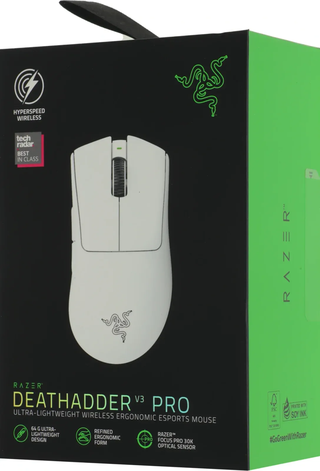 Мышь Razer DeathAdder V3 Pro белый оптическая 30000dpi беспров. USB-C 5but RZ01-04630200-R3A1 - фото 6