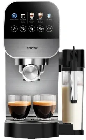 Кофеварка рожковая Centek CT-1172 1350Вт серебристый/черный - фото 3