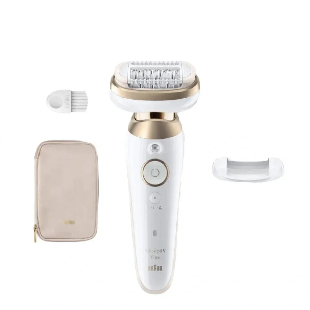 Эпилятор Braun SES9-011 скор.:2 насад.:3 от электр.сети от аккум. белый/золотистый - фото 4