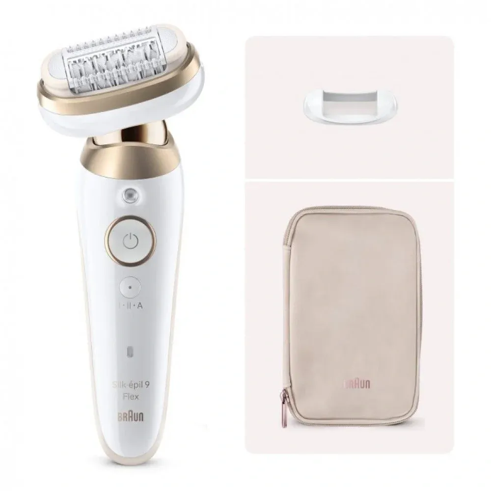 Эпилятор Braun SES9-011 скор.:2 насад.:3 от электр.сети от аккум. белый/золотистый - фото 8