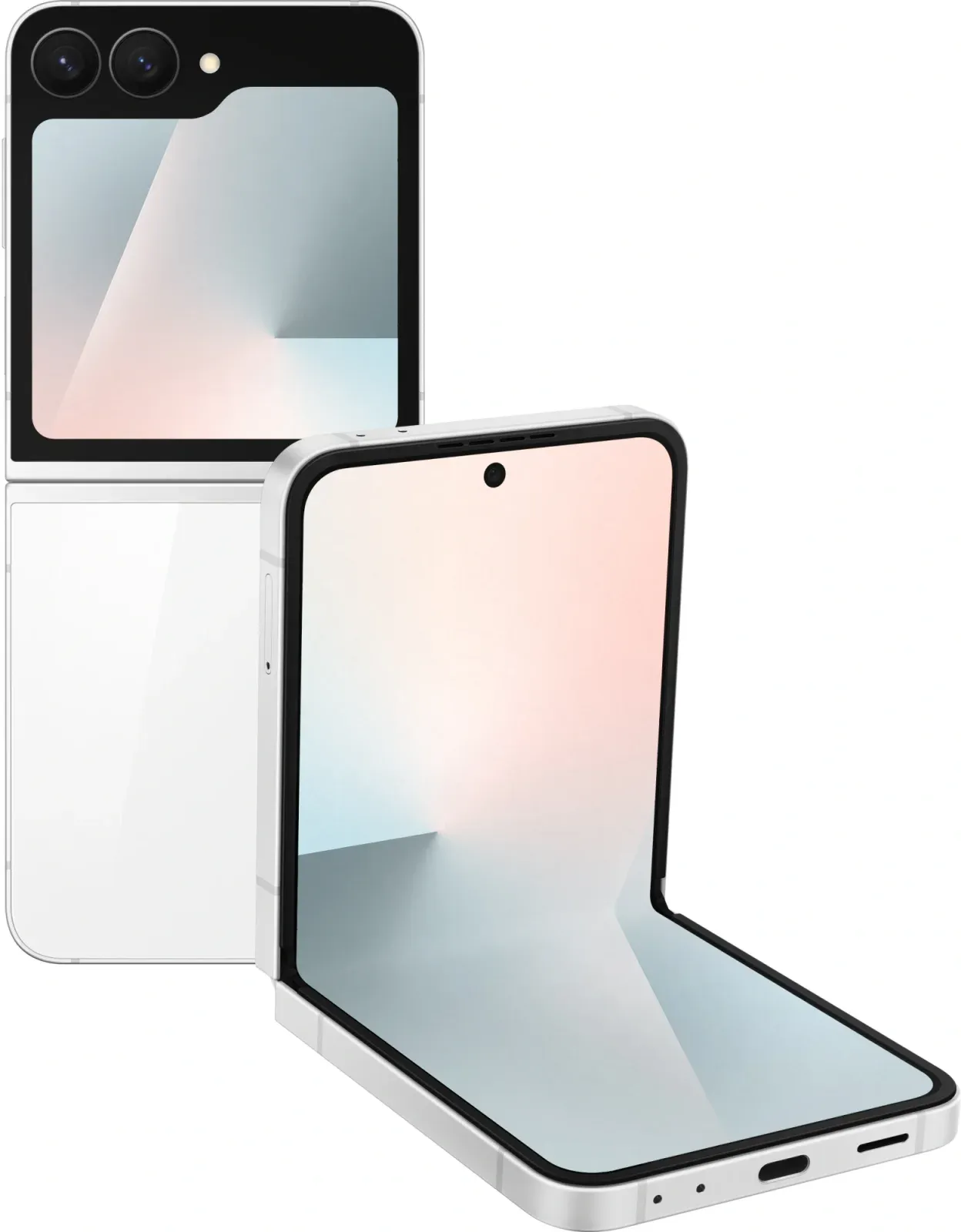 Смартфон Samsung SM-F761B Galaxy Z Flip7 FE 256Gb 8Gb белый раскладной 3G 4G 1Sim 6.7 1080x2640 Android 16 50Mpix 802.11 a/b/g/n/ac/ax NFC GPS GSM900/1800 GSM1900 Protect - фото 1