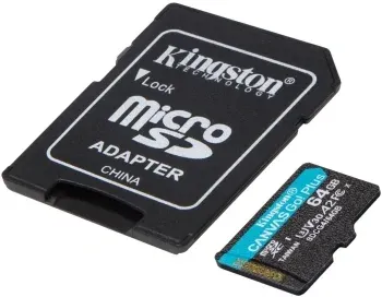 Флеш карта microSDXC 64GB Kingston SDCG4/64GB Canvas Go! Plus V10 A2 + adapter - фото 6