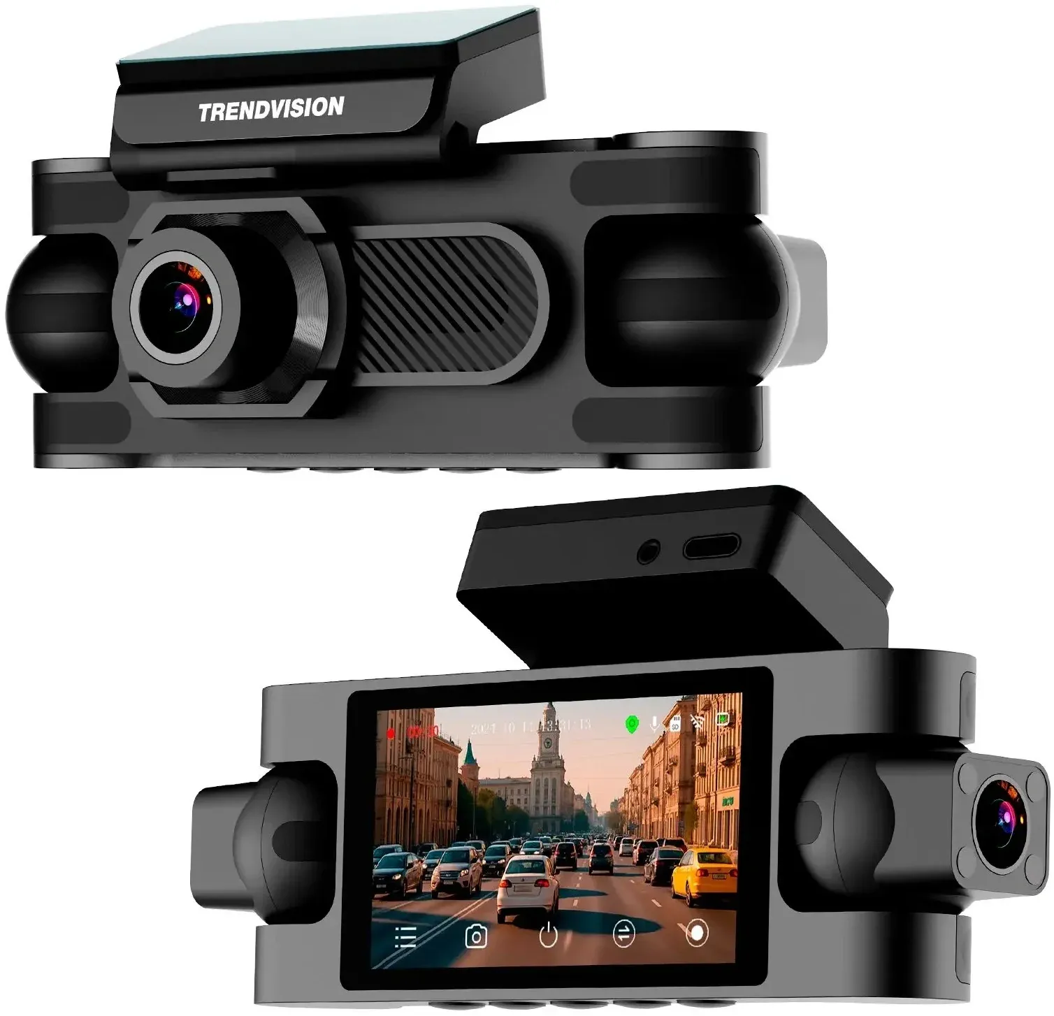 Видеорегистратор TrendVision Proof 360 черный 2Mpix 1440x2560 1440p 150гр. GPS SigmaStar SSC8826Q - фото 1