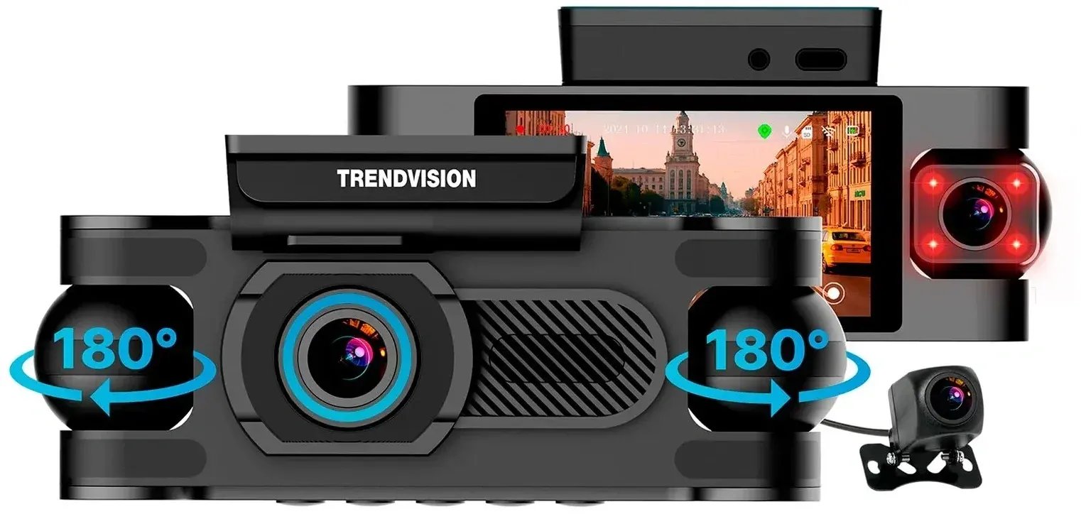 Видеорегистратор TrendVision Proof 360 черный 2Mpix 1440x2560 1440p 150гр. GPS SigmaStar SSC8826Q - фото 2