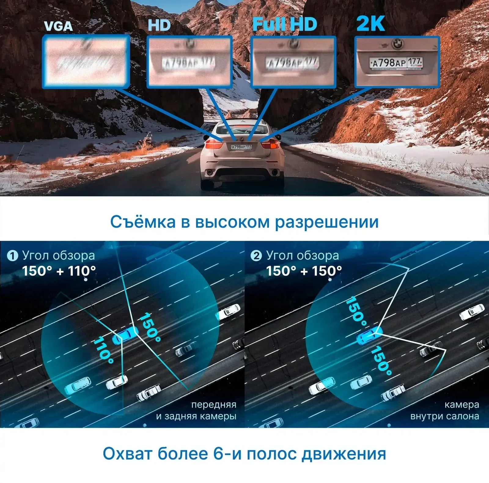 Видеорегистратор TrendVision Proof 360 черный 2Mpix 1440x2560 1440p 150гр. GPS SigmaStar SSC8826Q - фото 5