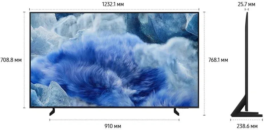 Телевизор QLED Samsung 65 QE65Q8FAAUXRU Series 9 темно-серый/черный 4K Ultra HD 60Hz DVB-T2 DVB-C DVB-S2 USB WiFi Smart TV - фото 6