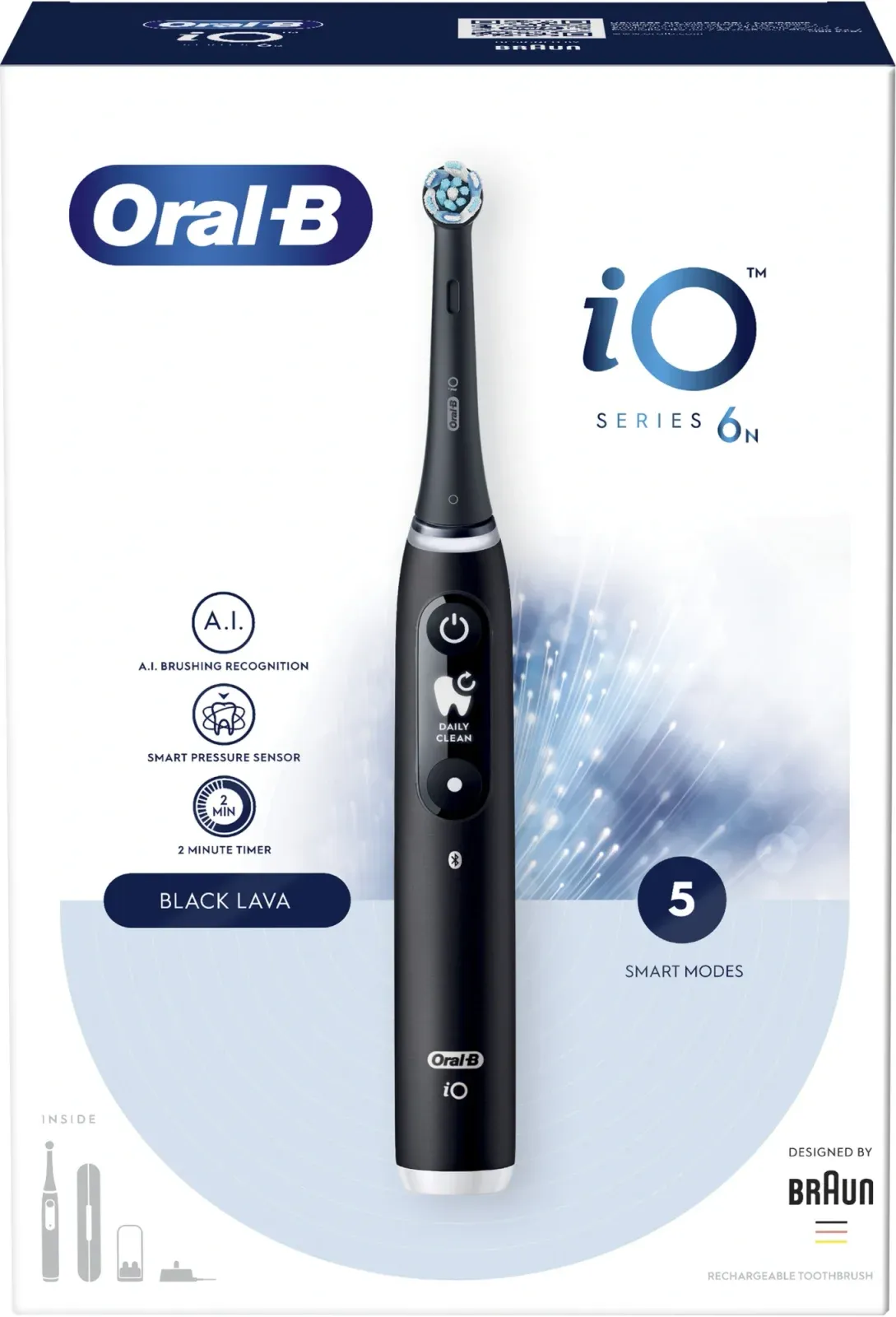 Зубные щетки ORAL-B iO_S6_Black Lava_Ultimate Clean черный - фото 3