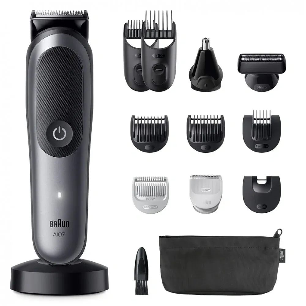 Триммер Braun Series 7 AIO7560 серый насадок в компл:10шт - фото 5