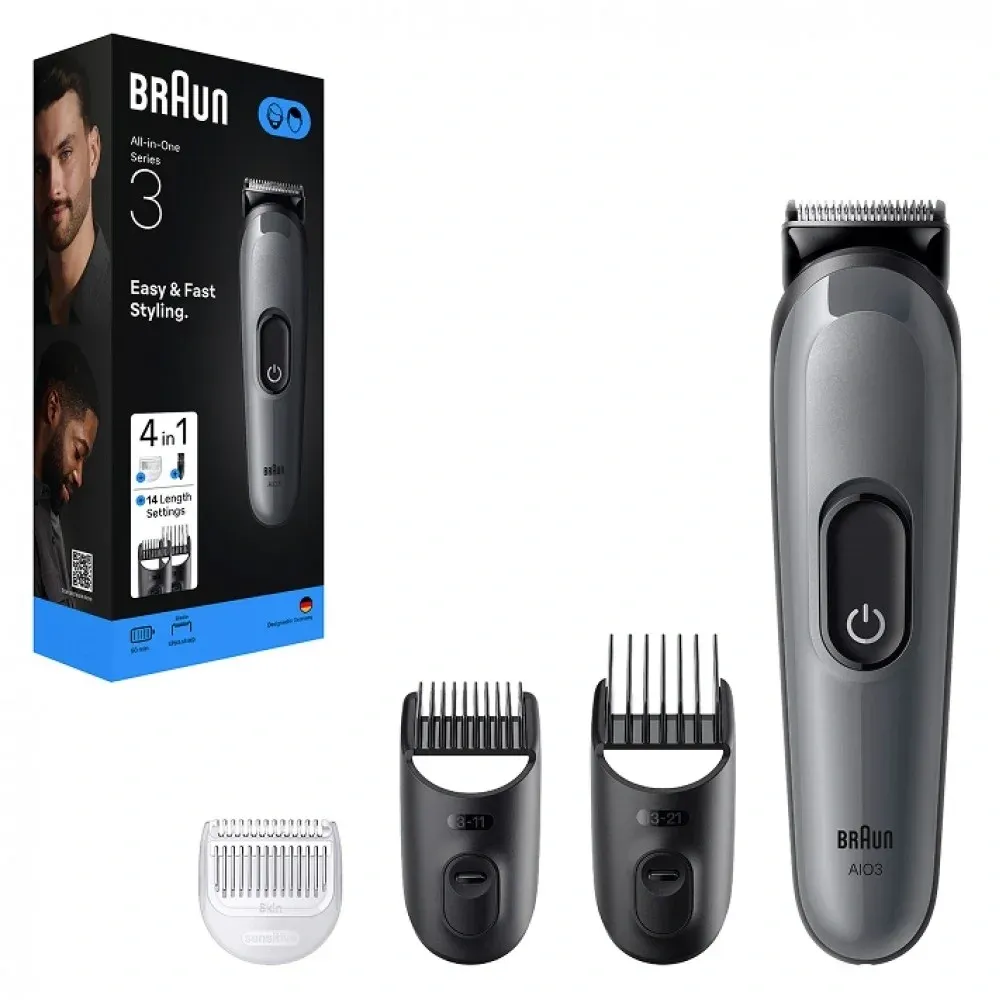 Триммеры BRAUN AIO3500 серый - фото 3