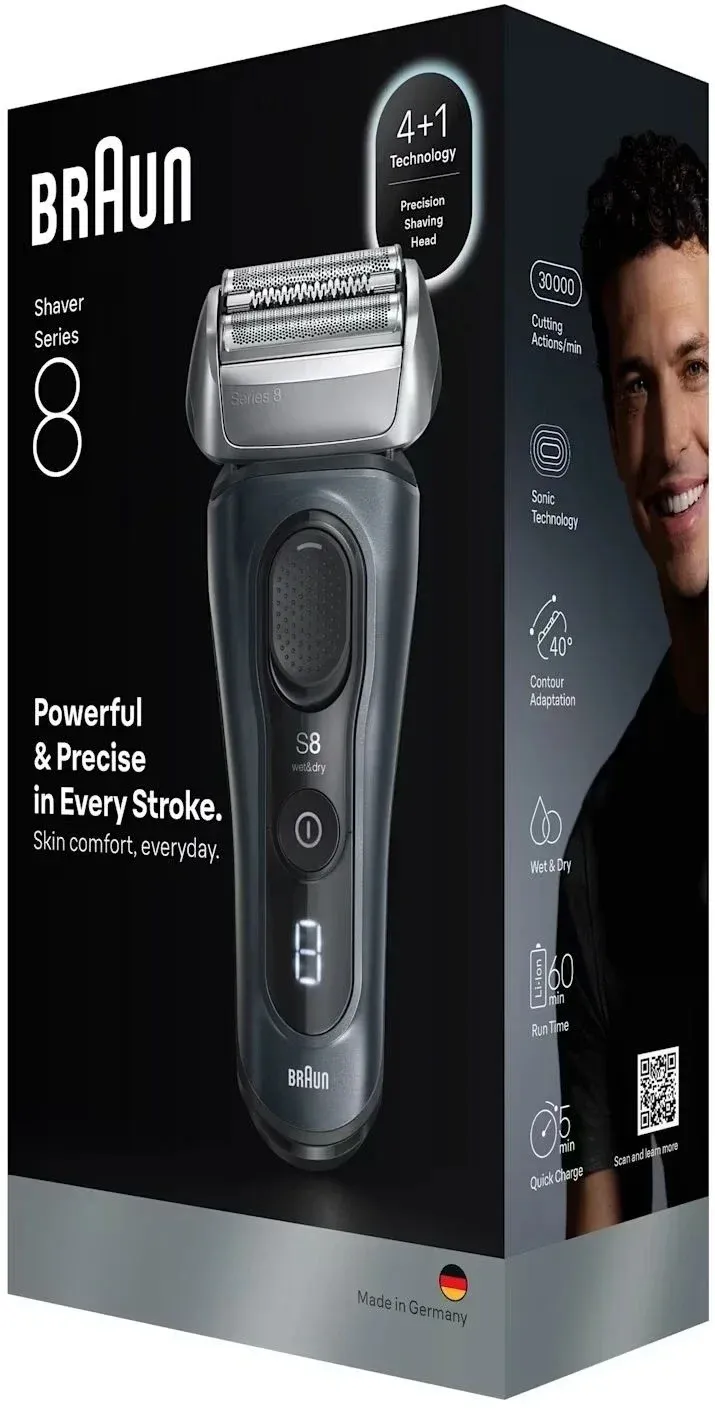 Бритвы электрические BRAUN 8603s серый - фото 3