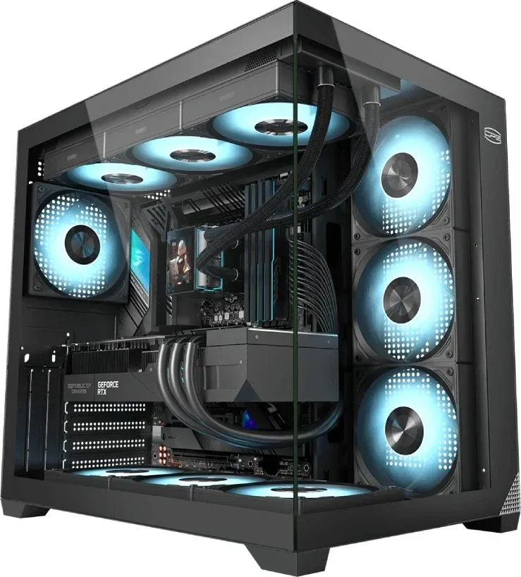 Корпус PcCooler C3T700 BK черный без БП ATX 10x120mm 6x140mm 1xUSB3.0 1xUSB3.1 audio bott PSU - фото 2