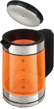 Чайник электрический GoodHelper KPG-2201OR 2.2л. 2200Вт оранжевый корпус: стекло/пластик - фото 7
