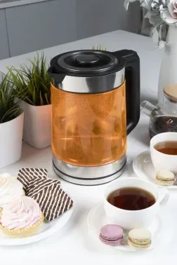 Чайник электрический GoodHelper KPG-2201OR 2.2л. 2200Вт оранжевый корпус: стекло/пластик - фото 8