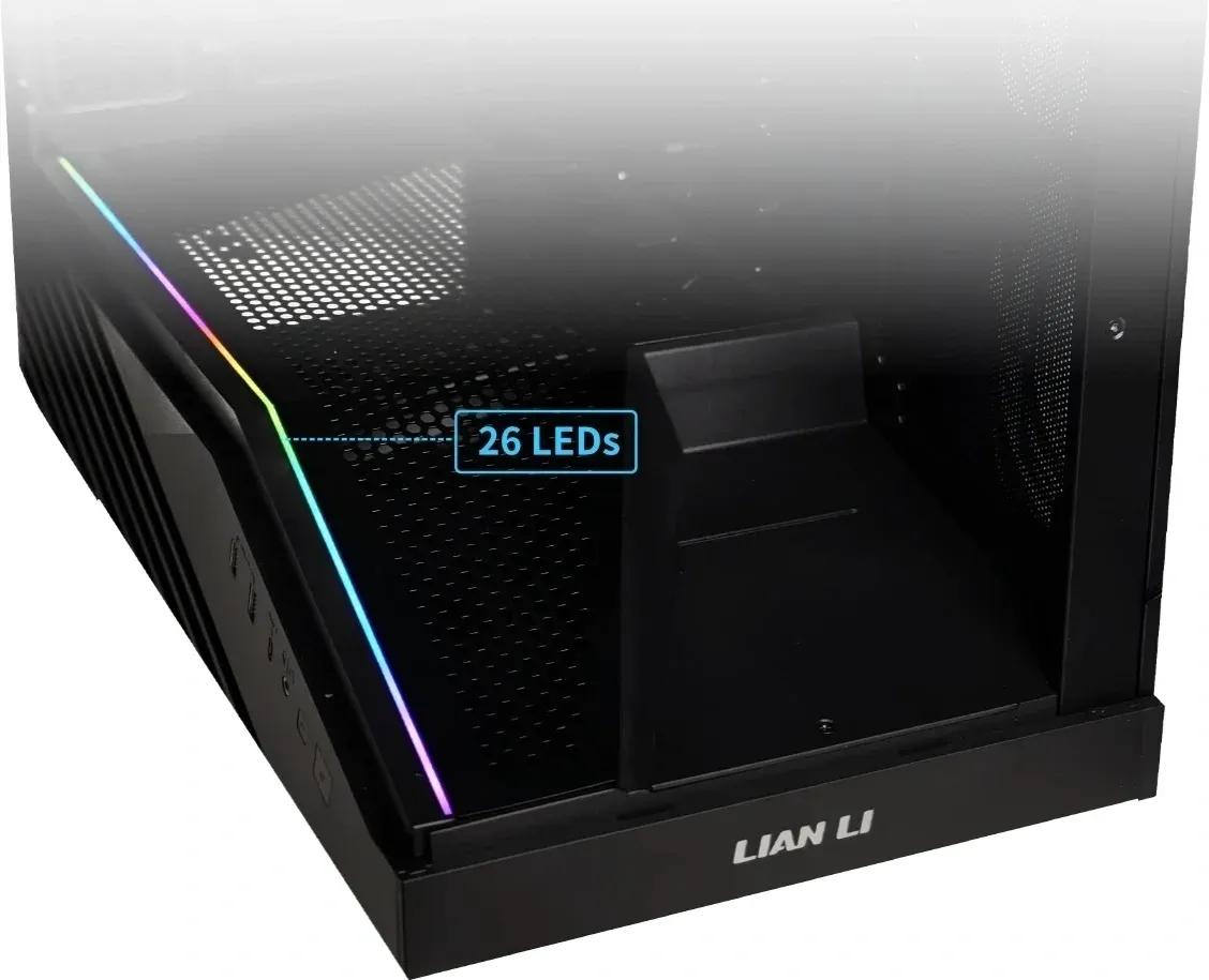 Корпус Lian-Li V100 черный без БП E-ATX 7x120mm 3x140mm 2xUSB3.0 audio bott PSU - фото 4