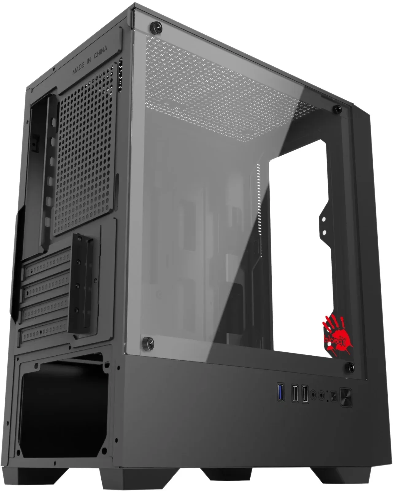 Корпус Bloody CC-123 черный без БП mATX 8x120mm 2xUSB2.0 1xUSB3.0 audio bott PSU - фото 7