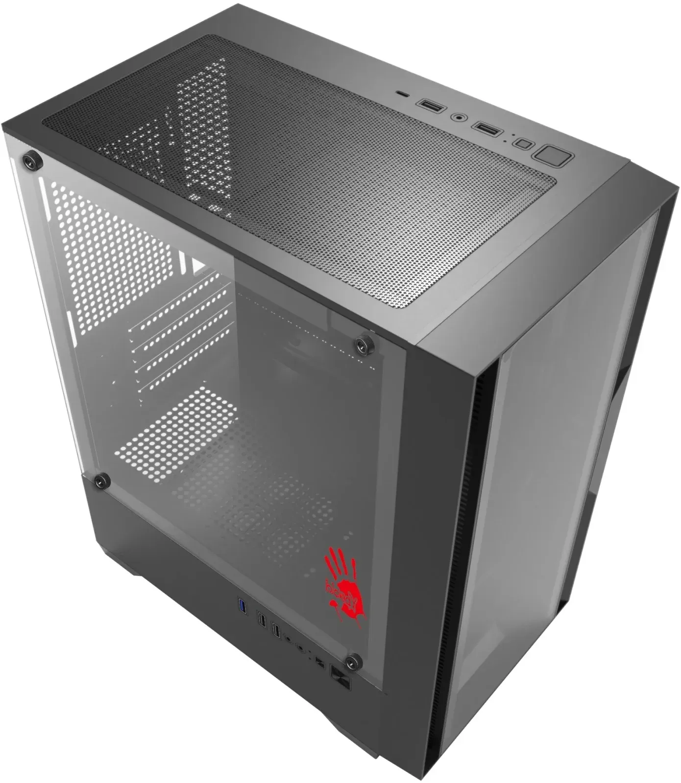 Корпус Bloody CC-123 черный без БП mATX 8x120mm 2xUSB2.0 1xUSB3.0 audio bott PSU - фото 8