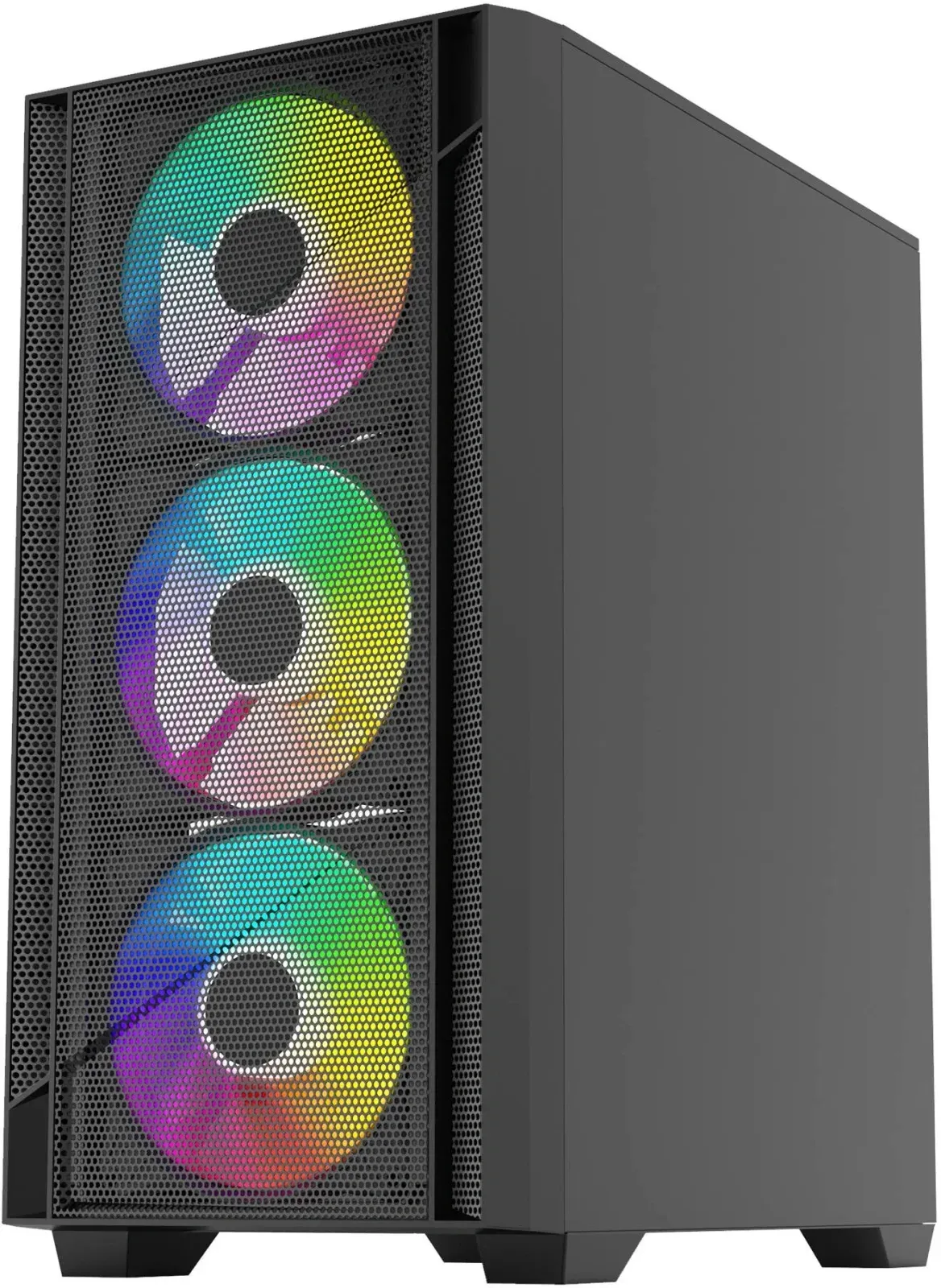 Корпус Bloody CC-124 черный без БП mATX 8x120mm 2xUSB2.0 1xUSB3.0 audio bott PSU - фото 3