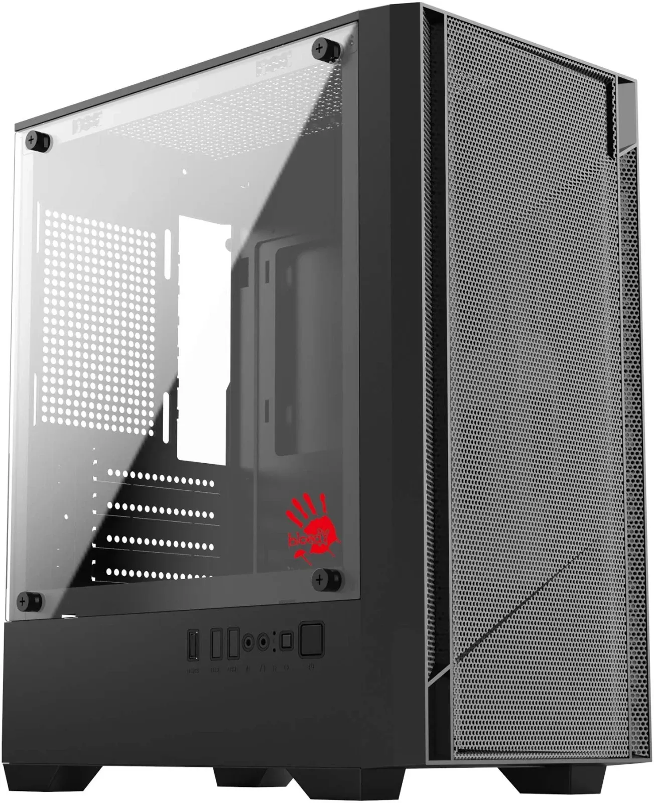 Корпус Bloody CC-124 черный без БП mATX 8x120mm 2xUSB2.0 1xUSB3.0 audio bott PSU - фото 6
