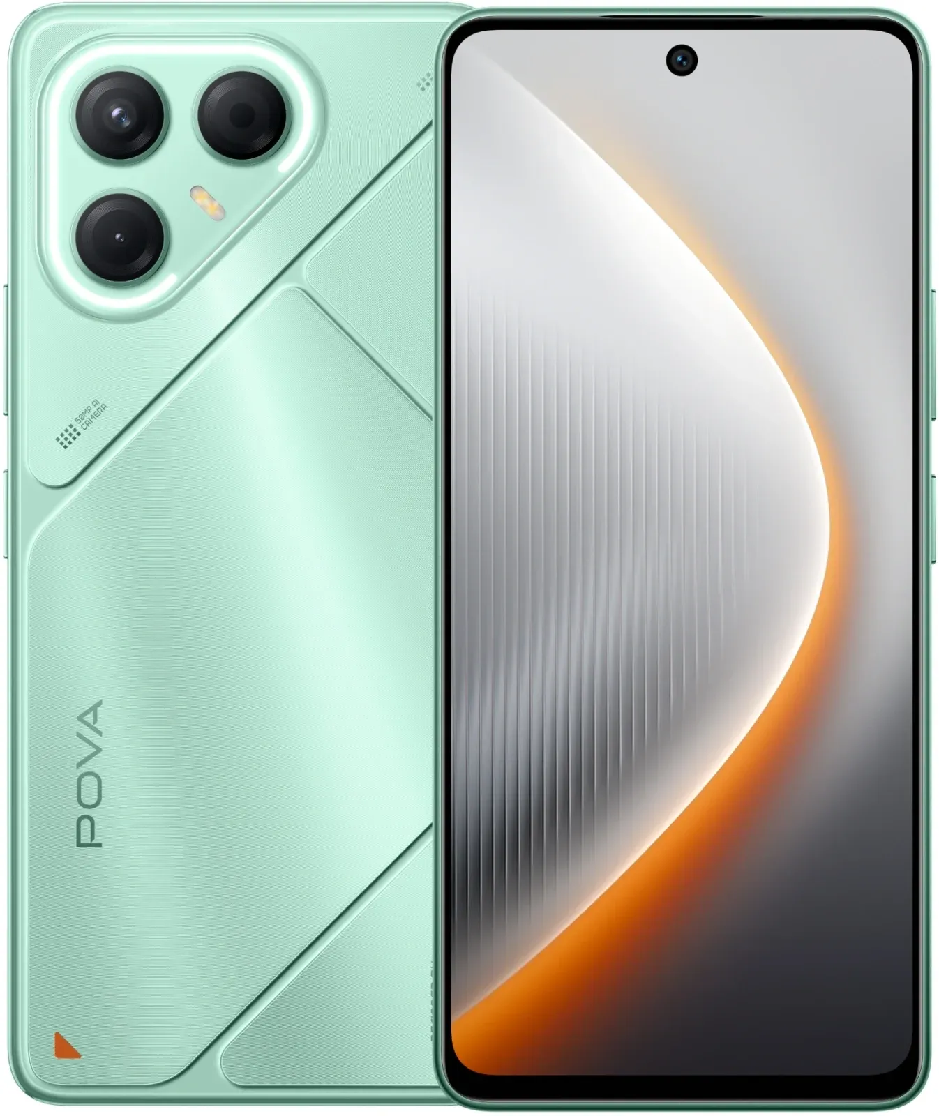 Смартфон Tecno Pova 7 5G 256Gb 8Gb зеленый моноблок 3G 4G 2Sim 6.78 1080x2460 Android 15 50Mpix 802.11 a/b/g/n/ac/ax NFC GPS GSM900/1800 Protect microSD max1024Gb - фото 2