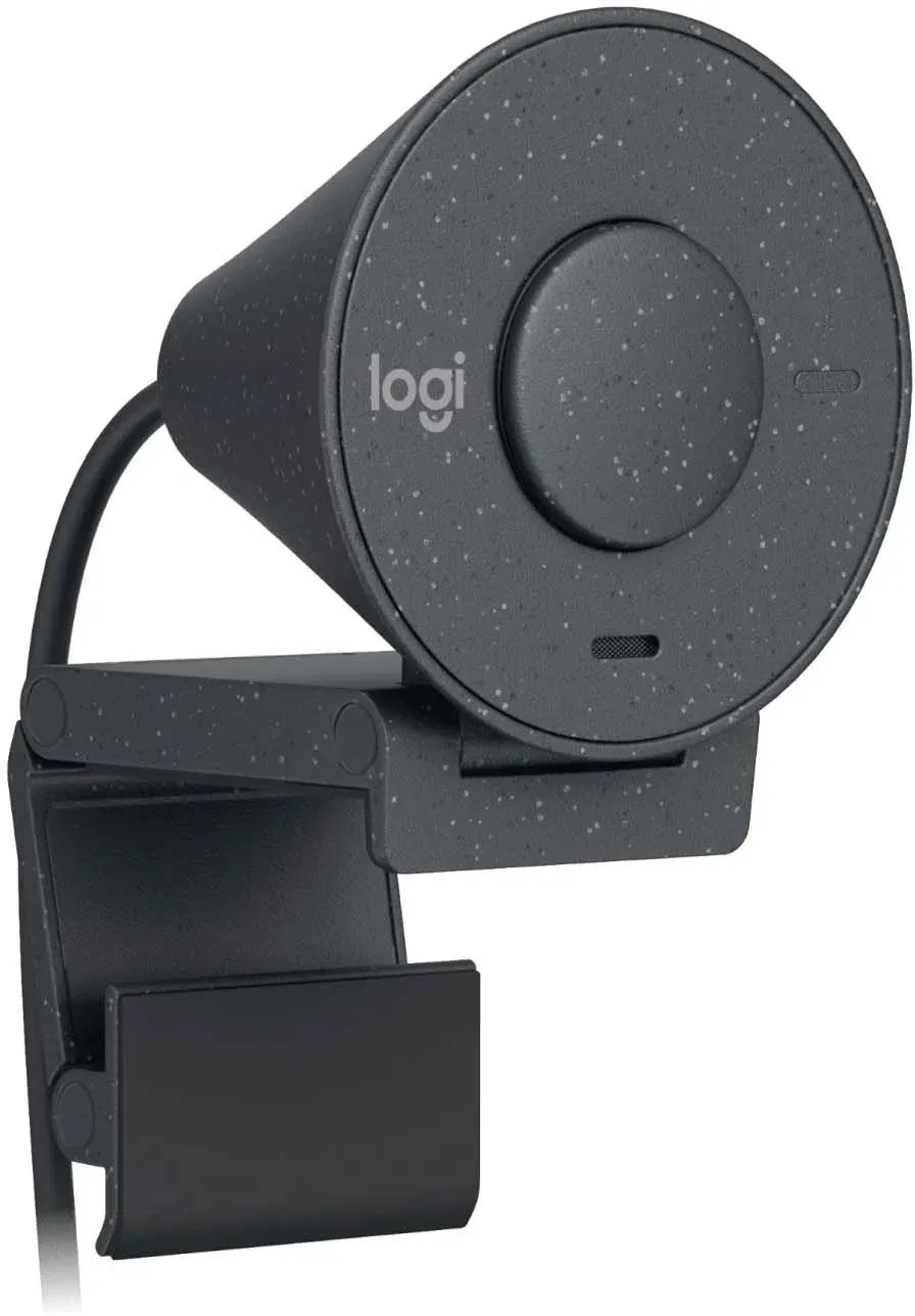 Камера Web Logitech HD Webcam Brio 300 черный 2Mpix 1920x1080 USB Type-C с микрофоном 960-001438 - фото 2