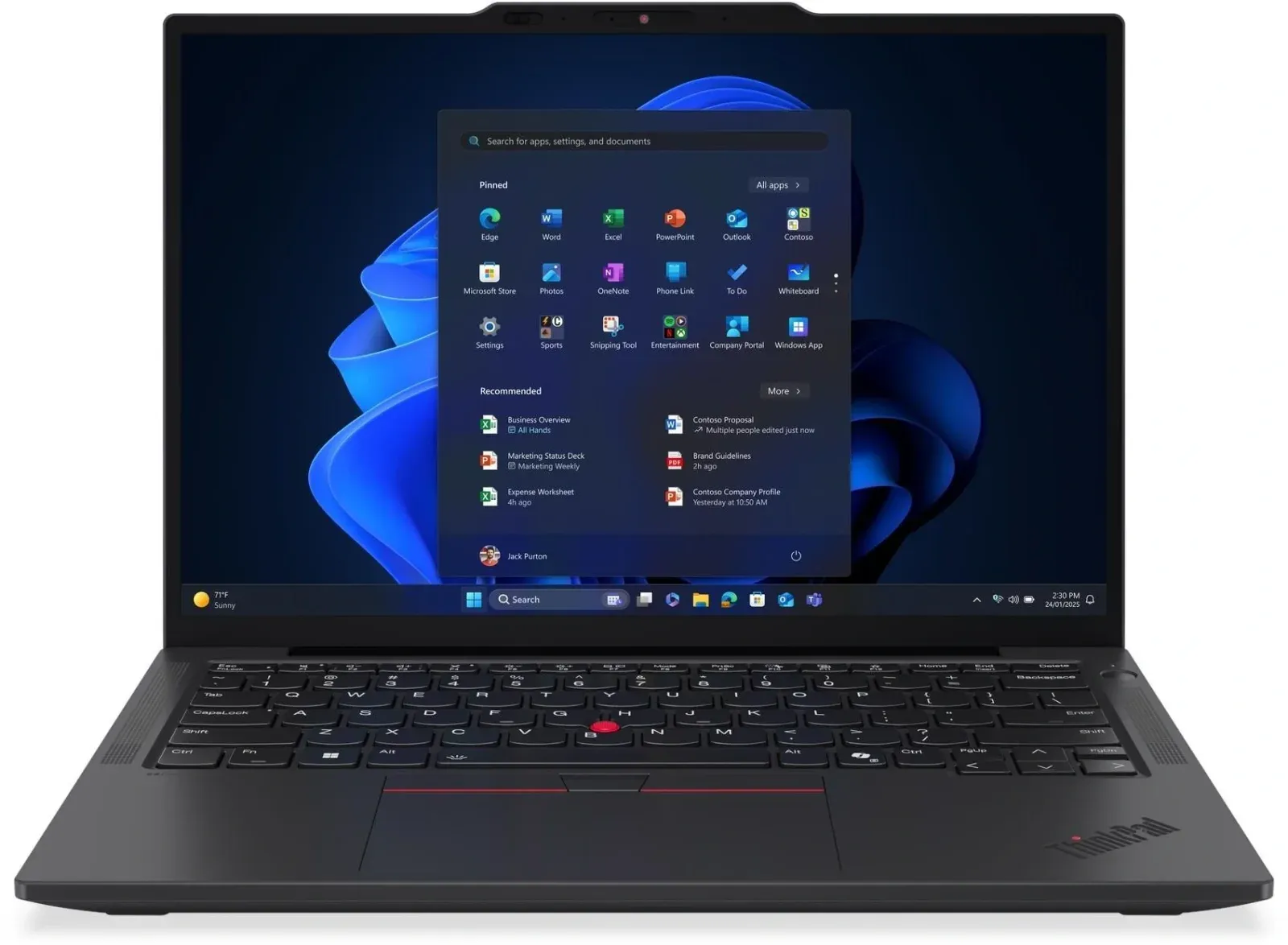 Ноутбук Lenovo ThinkPad X13 Gen 6 Core Ultra 5 235U 32Gb SSD512Gb Intel UHD Graphics 13.3 IPS WUXGA 1920x1200 Windows 11 Pro 64 black WiFi BT Cam 21RLS2TU00 - фото 1