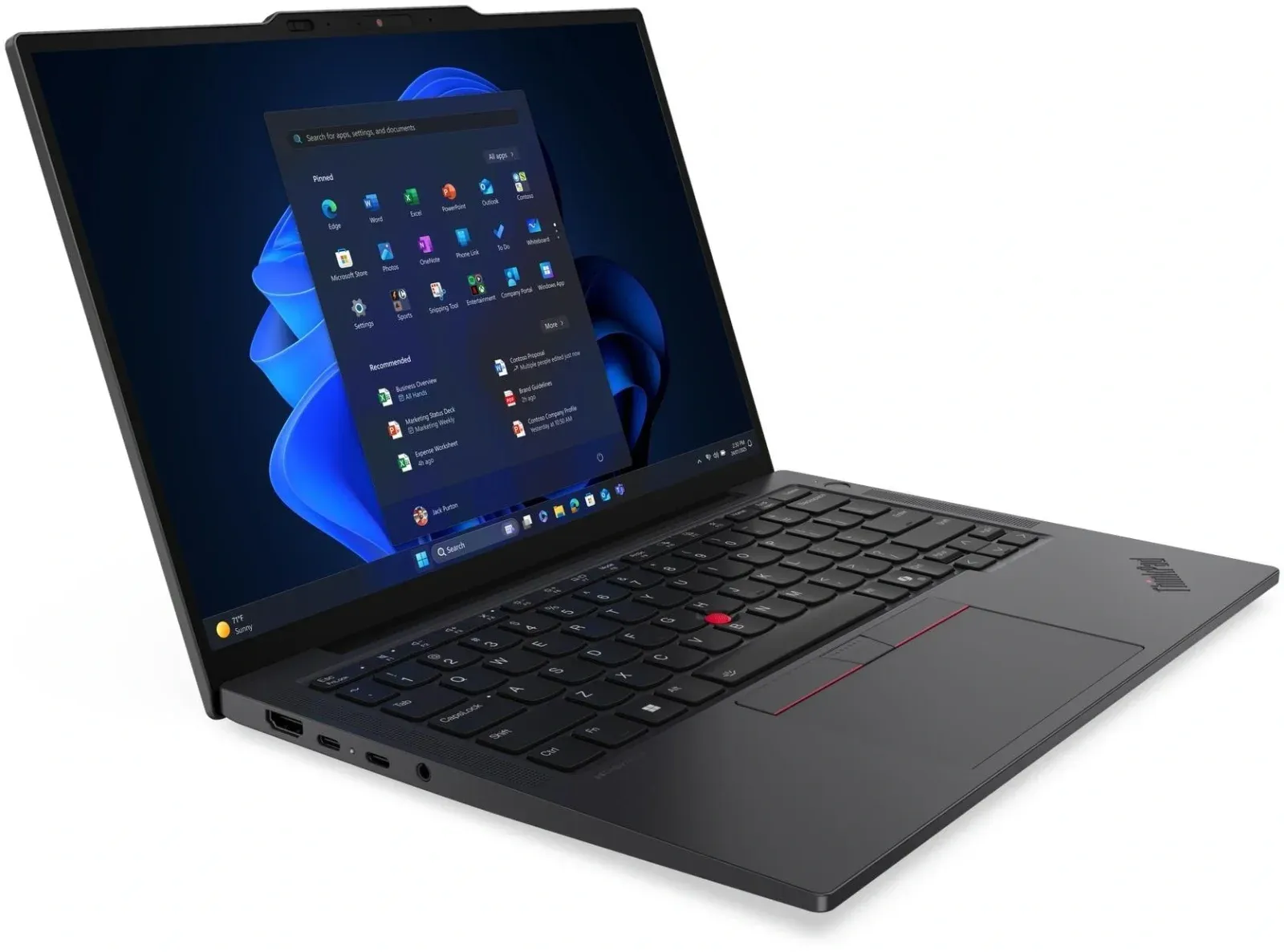 Ноутбук Lenovo ThinkPad X13 Gen 6 Core Ultra 5 235U 32Gb SSD512Gb Intel UHD Graphics 13.3 IPS WUXGA 1920x1200 Windows 11 Pro 64 black WiFi BT Cam 21RLS2TU00 - фото 2