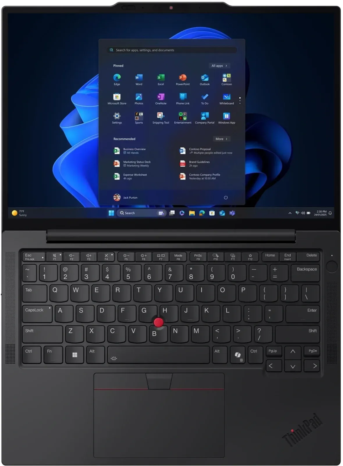 Ноутбук Lenovo ThinkPad X13 Gen 6 Core Ultra 5 235U 32Gb SSD512Gb Intel UHD Graphics 13.3 IPS WUXGA 1920x1200 Windows 11 Pro 64 black WiFi BT Cam 21RLS2TU00 - фото 3