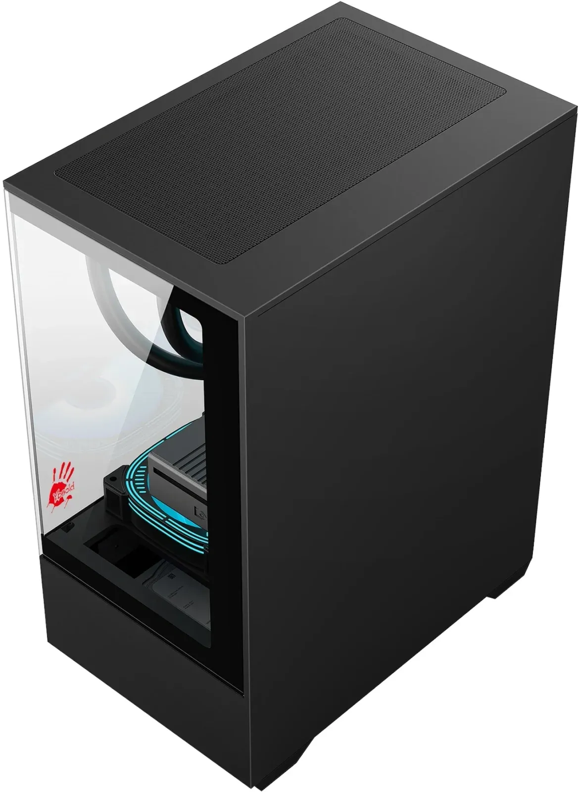Корпус Bloody CC-125 черный без БП mATX 5x120mm 2xUSB2.0 1xUSB3.0 audio bott PSU - фото 4