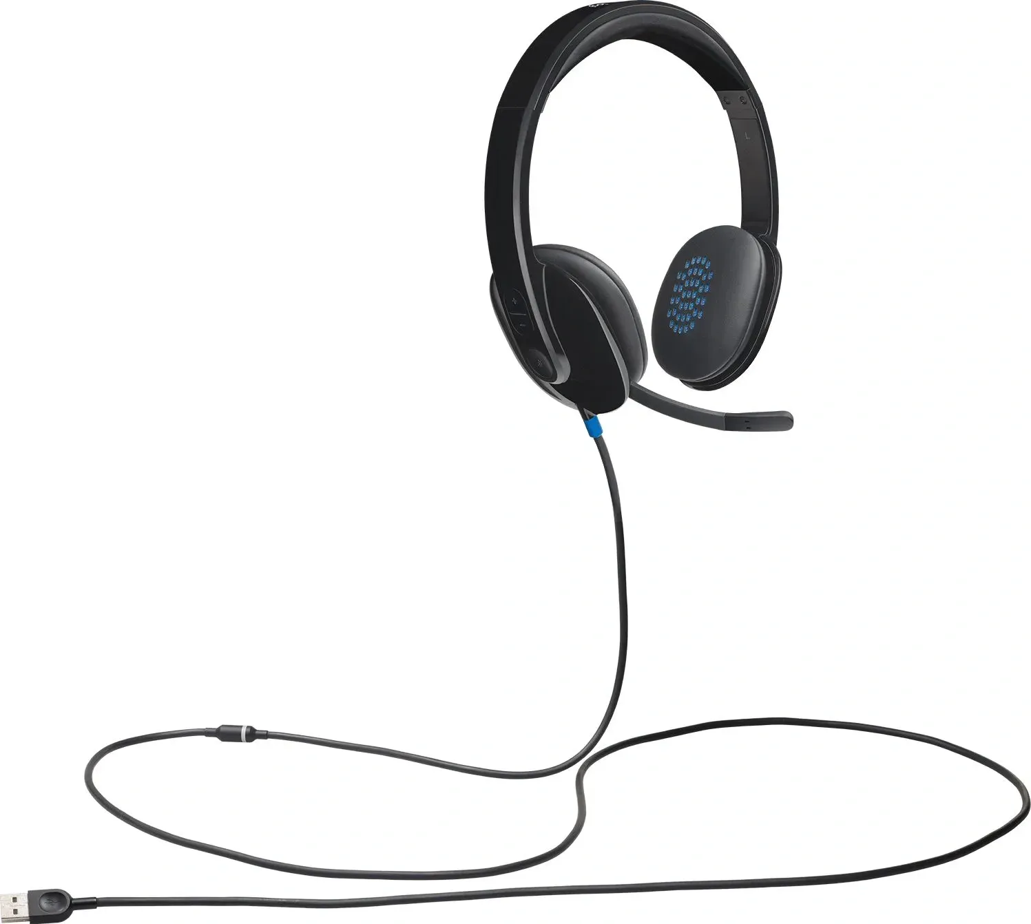Наушники с микрофоном Logitech H540 черный 1.8м накладные USB оголовье 981-000481 - фото 4