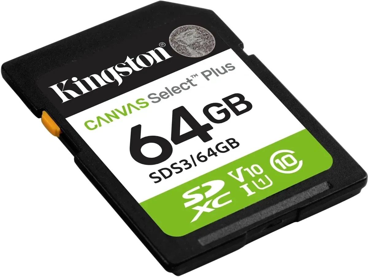 Флеш карта SDXC 64GB Kingston SDS3/64GB Canvas Select Plus V10 w/o adapter - фото 2