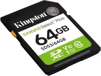 Флеш карта SDXC 64GB Kingston SDS3/64GB Canvas Select Plus V10 w/o adapter - фото 6