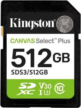 Флеш карта SDXC 512GB Kingston SDS3/512GB Canvas Select Plus V10 w/o adapter - фото 5