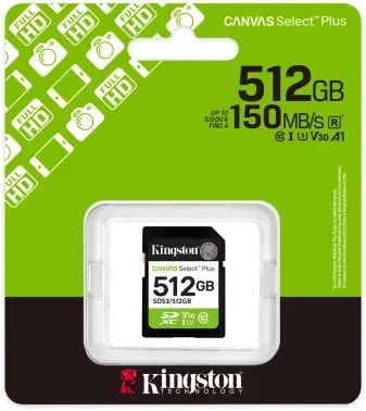 Флеш карта SDXC 512GB Kingston SDS3/512GB Canvas Select Plus V10 w/o adapter - фото 7