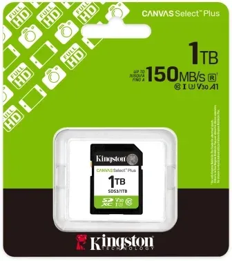 Флеш карта SDXC 1TB Kingston SDS3/1TB Canvas Select Plus V30 w/o adapter - фото 6