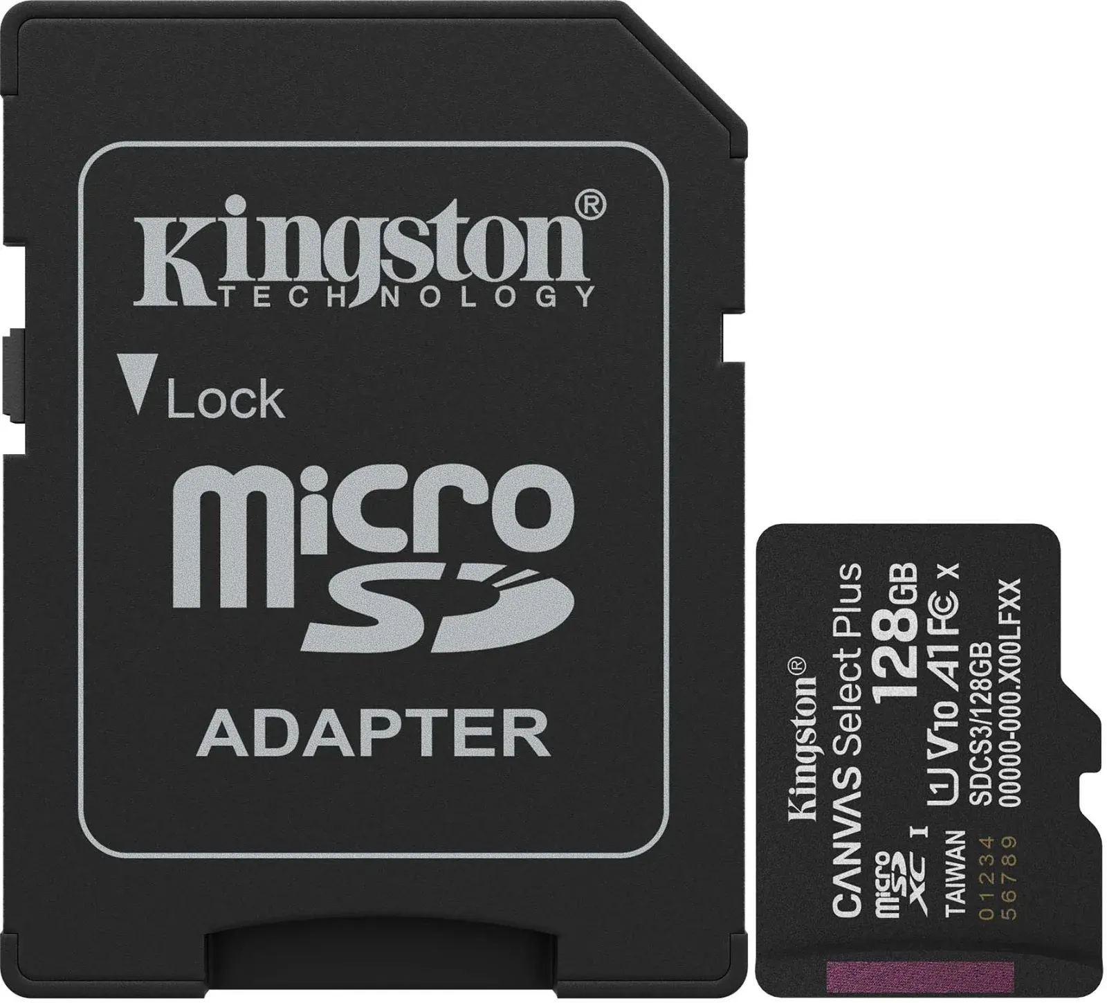 Флеш карта microSDXC 128GB Kingston SDCS3/128GB Canvas Select Plus V10 A1 + adapter - фото 2