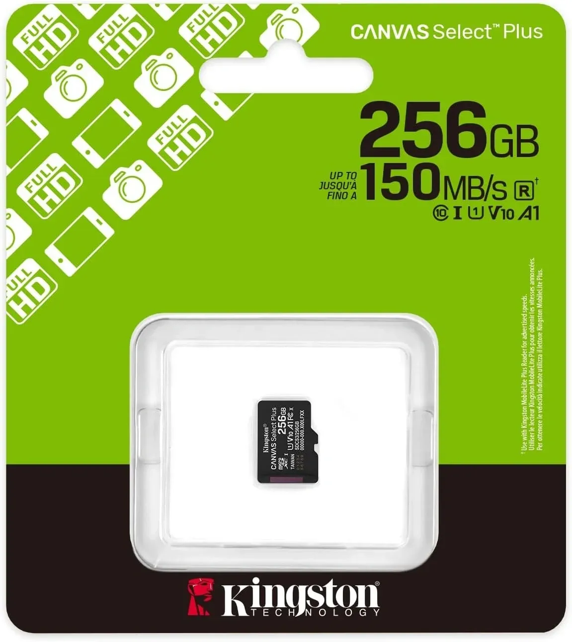 Флеш карта microSDXC 256GB Kingston SDCS3/256GBSP Canvas Select Plus V10 A1 w/o adapter - фото 2