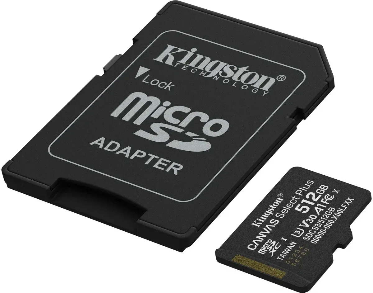 Флеш карта microSDXC 512GB Kingston SDCS3/512GB Canvas Select Plus V30 A1 + adapter - фото 2