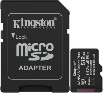 Флеш карта microSDXC 512GB Kingston SDCS3/512GB Canvas Select Plus V30 A1 + adapter - фото 5