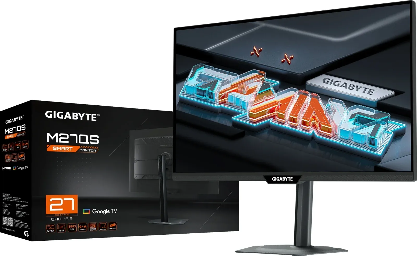 Монитор Gigabyte 27 M27QS черный IPS LED 16:9 HDMI M/M полуматовая HAS Piv 350cd 178гр/178гр 2560x1440 180Hz G-Sync FreeSync DP 2K USB 5.82кг - фото 7