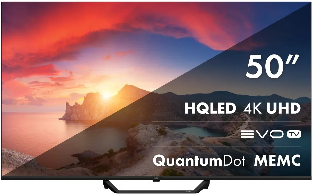 Телевизор QLED Haier 50 Smart TV S2 Pro Frameless черный 4K Ultra HD 60Hz DVB-T DVB-T2 DVB-C DVB-S DVB-S2 USB WiFi Smart TV RUS - фото 1
