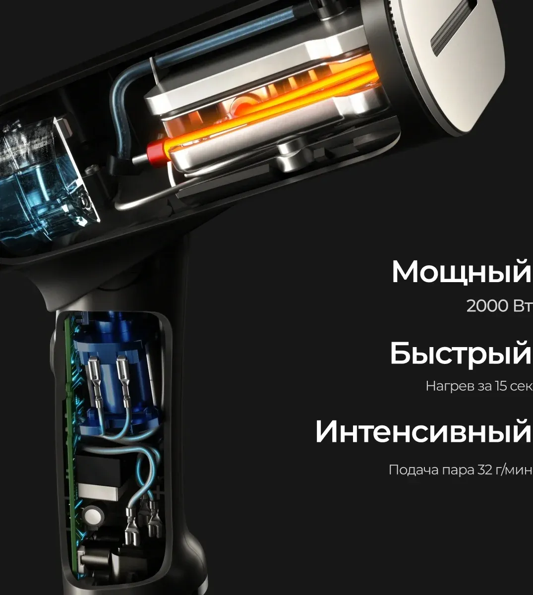 Отпариватель ручной Steamone EUFD80B+RP10B 2000Вт черный - фото 6