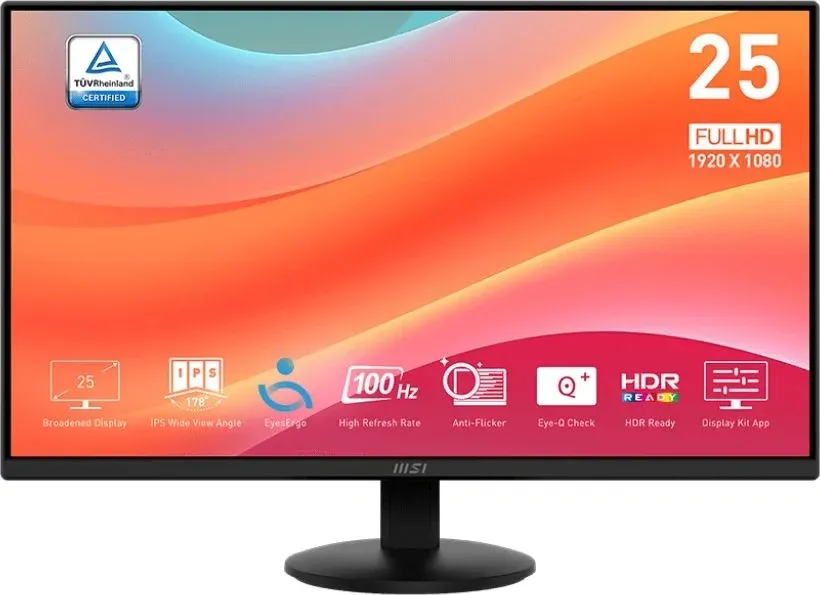 Монитор MSI 24.5 Pro MP252L черный IPS LED 16:9 HDMI матовая 250cd 178гр/178гр 1920x1080 100Hz DP FHD 3.3кг - фото 6