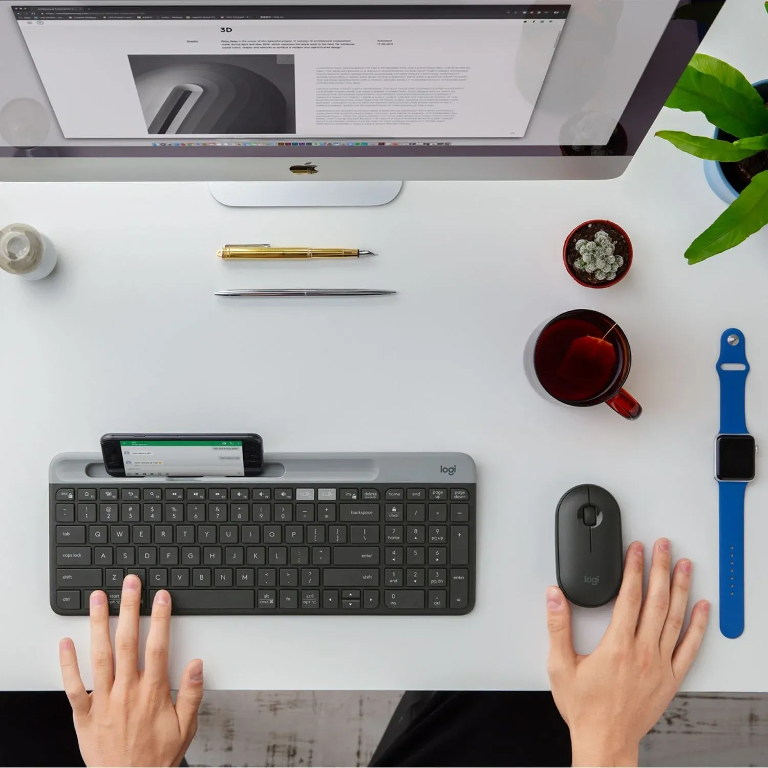 Клавиатуры LOGITECH K580 черный/серебристый - фото 2