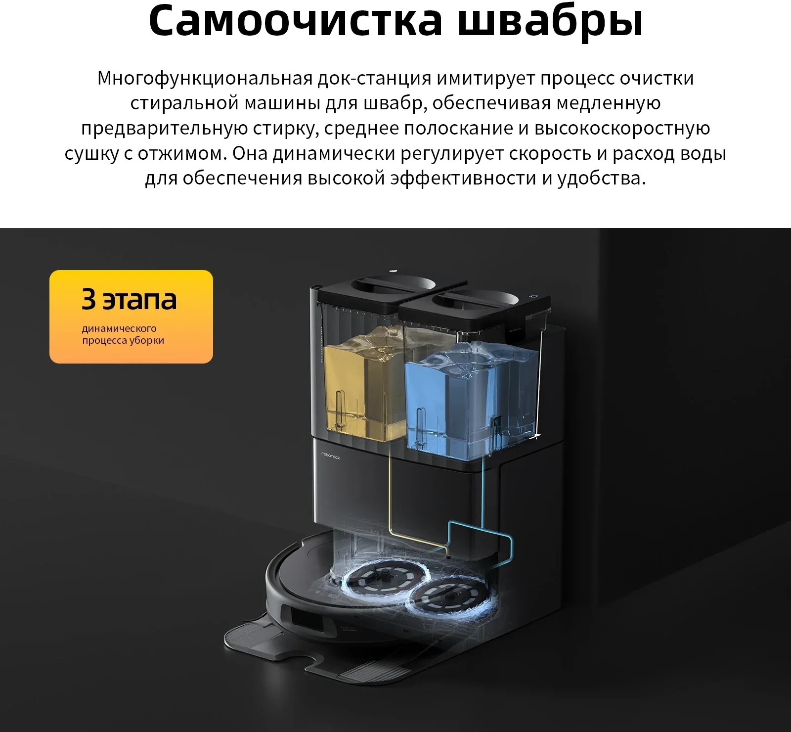 Пылесос-робот Roborock Qrevo L 60Вт черный в компл.:1мешок - фото 4