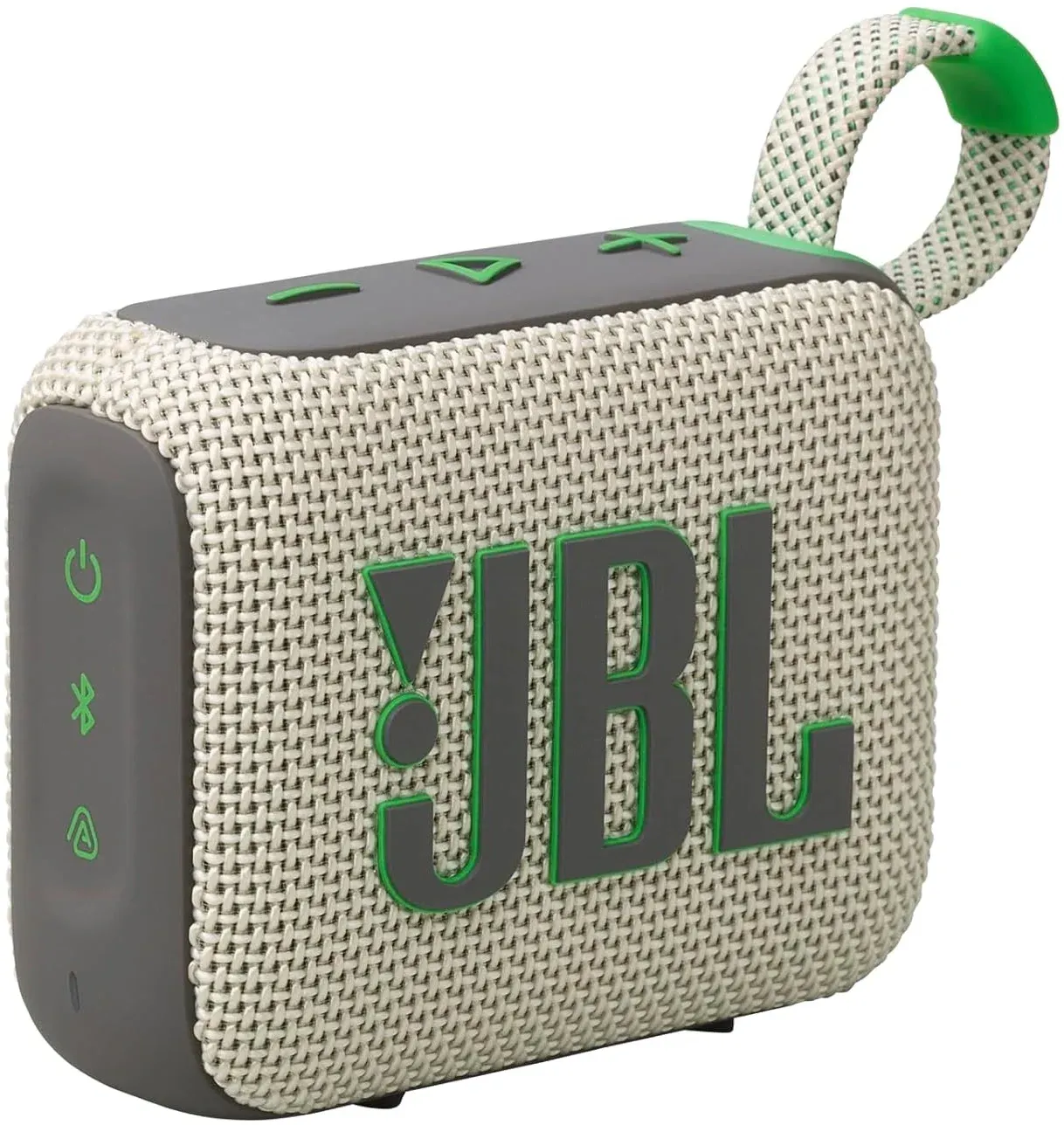 Колонка порт. JBL Go 4 бежевый/зеленый 4.2W 1.0 BT 850mAh JBLGO4SAND - фото 1