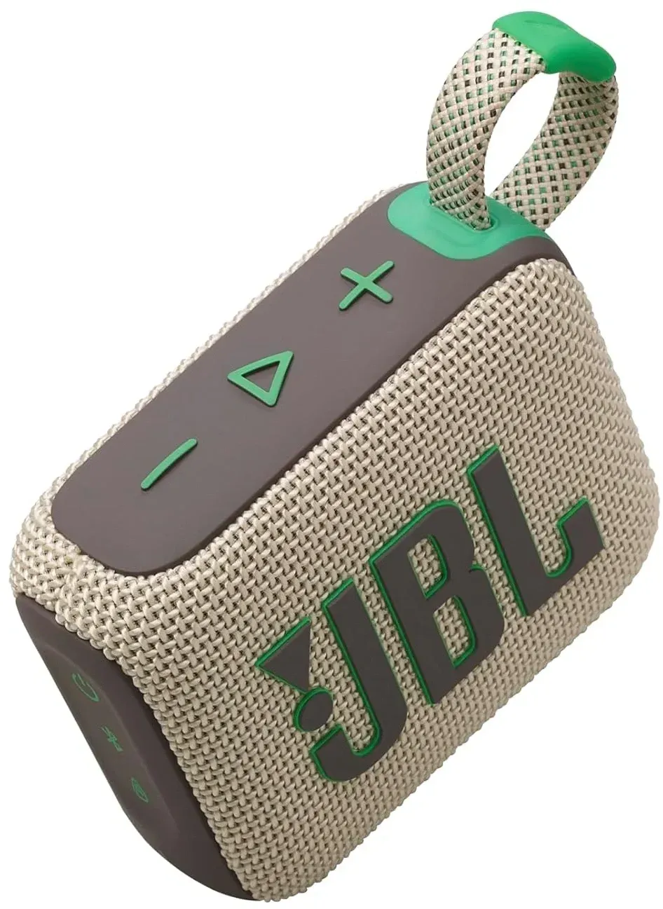 Колонка порт. JBL Go 4 бежевый/зеленый 4.2W 1.0 BT 850mAh JBLGO4SAND - фото 4