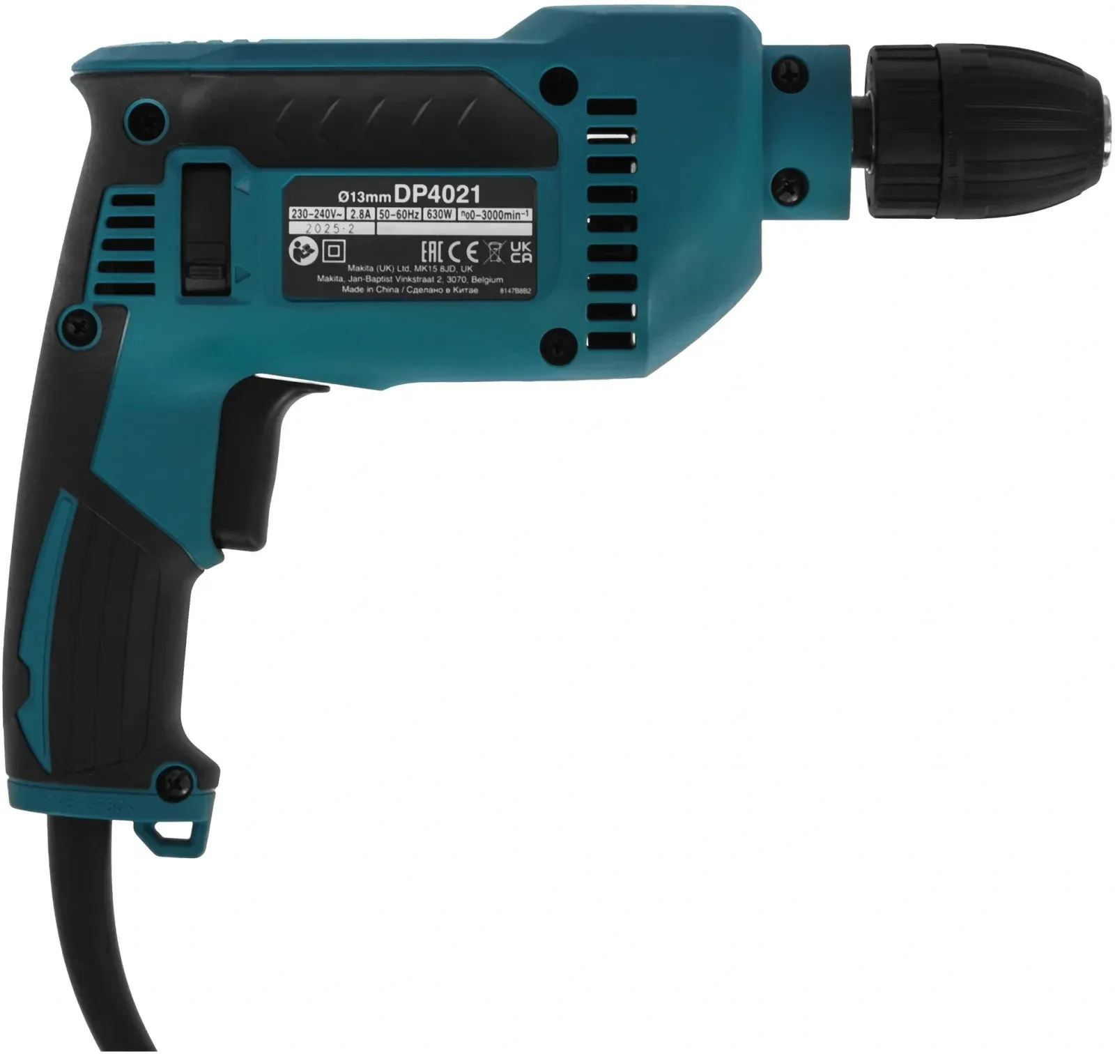 Дрель безударная Makita DP4021 630Вт патрон:быстрозажимной реверс - фото 3