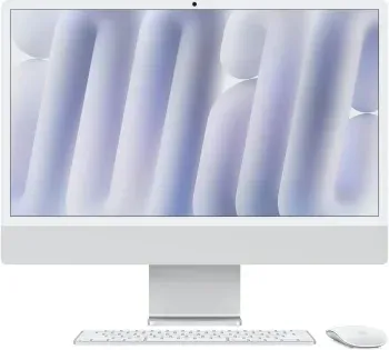 Моноблок Apple iMac A3137 24 4.5K M4 10 core 4 16Gb SSD512Gb 10 core GPU macOS WiFi BT 143W клавиатура мышь Cam серебристый 4480x2520 - фото 4