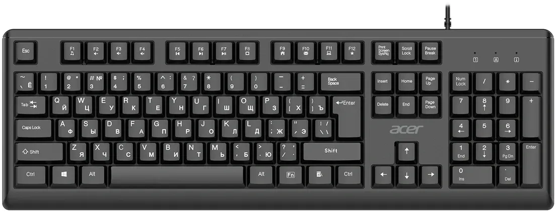 Клавиатура + мышь Acer OCC500 клав:черный мышь:черный USB ZL.ACC11.00G - фото 2